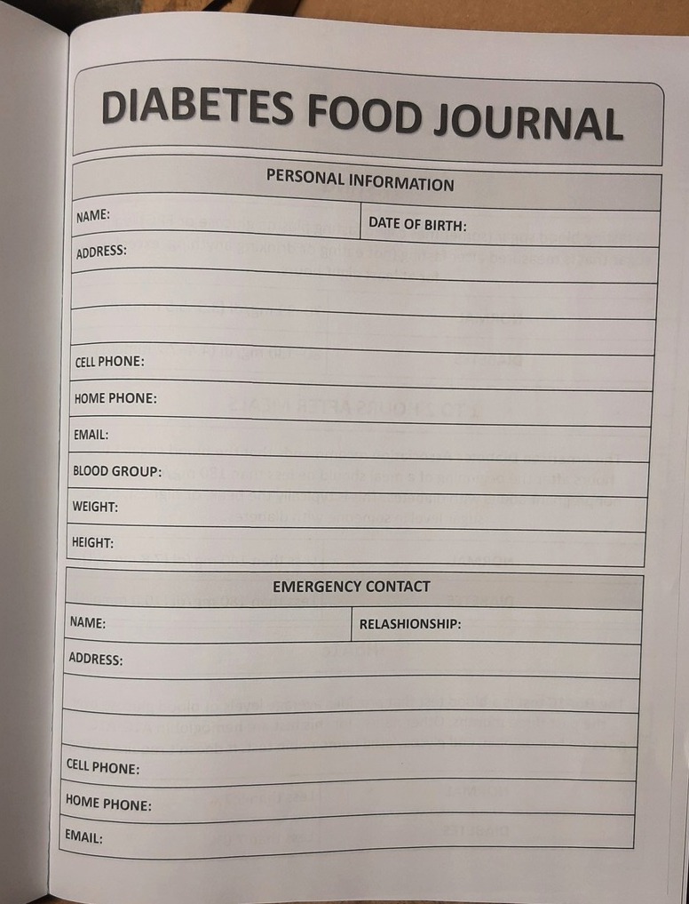 diabetes food journal diabetes food journal